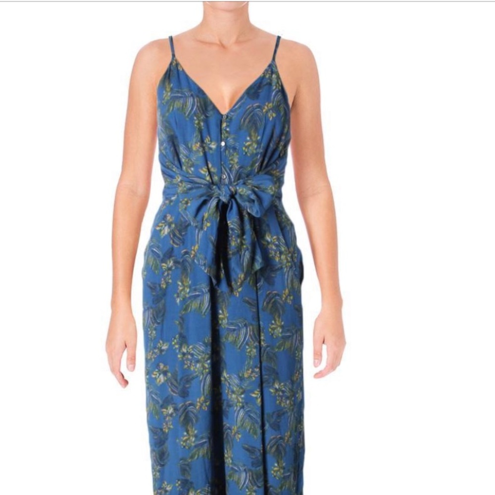 Free People Floral Crop Jumpsuit